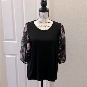 Brand new black shirt with embroider